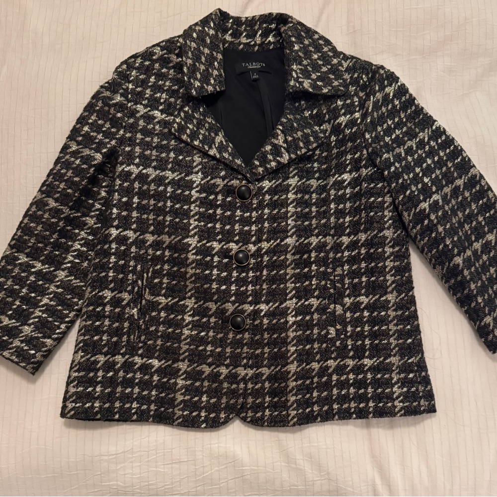 Talbots Women's Classic Checkered Blazer